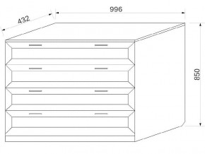Комод с 4-мя ящиками в Екатеринбурге - магазин96.com | фото