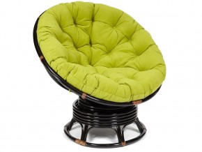 Кресло-качалка Papasan w 23/01 B с подушкой Antique brown, флок Олива в Екатеринбурге - магазин96.com | фото