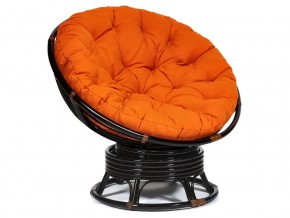 Кресло-качалка Papasan w 23/01 B с подушкой Antique brown, ткань Оранжевый в Екатеринбурге - магазин96.com | фото