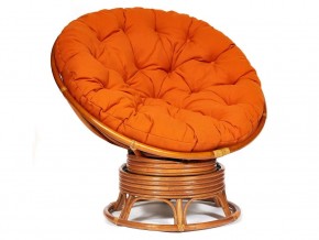 Кресло-качалка Papasan w 23/01 B с подушкой Cognac, ткань Оранжевый в Екатеринбурге - магазин96.com | фото