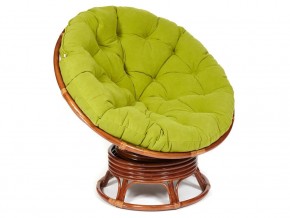 Кресло-качалка Papasan w 23/01 B с подушкой Pecan, флок Олива в Екатеринбурге - магазин96.com | фото