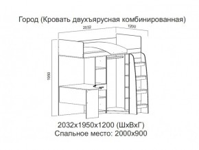 Кровать двухъярусная комбинированная в Екатеринбурге - магазин96.com | фото